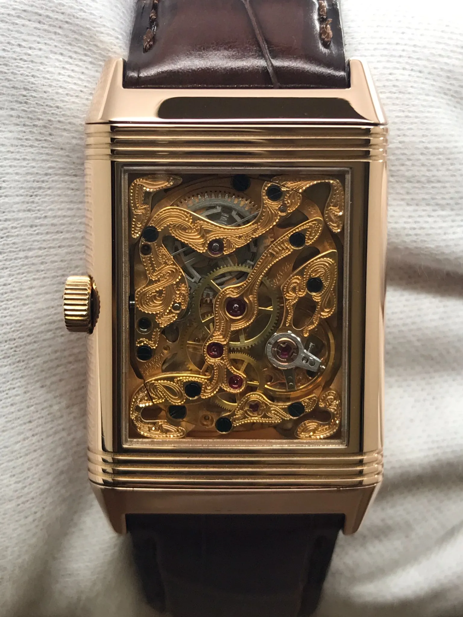 Jaeger-Lecoultre Reverso 18K Rose Gold 270.2.62 Silver Dial Manual winding Men's Watch