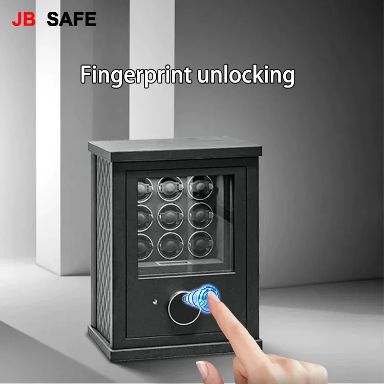 JB Watch Winder & Jewelry Safe 3 Jewelry Drawers & 6 Watch Winders