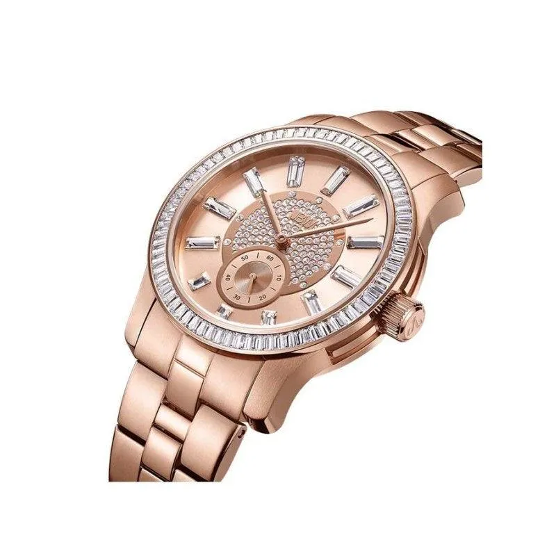 JBW Celine 0.09 ctw Diamond 18k Rose Gold-Plated Stainless-Steel Women's Watch - J6349D