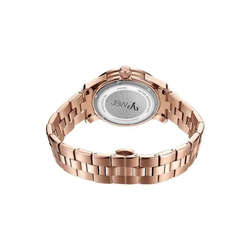 JBW Celine 0.09 ctw Diamond 18k Rose Gold-Plated Stainless-Steel Women's Watch - J6349D