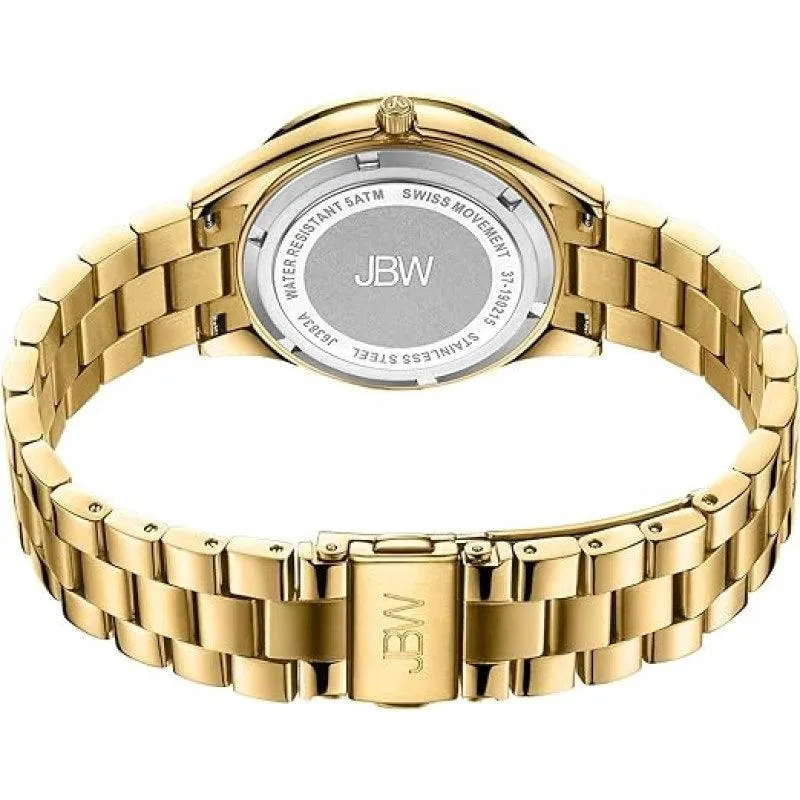 JBW Cristal 34 0.12 ctw Diamond 18k Gold-Plated Stainless-Steel Women's Watch - J6383A