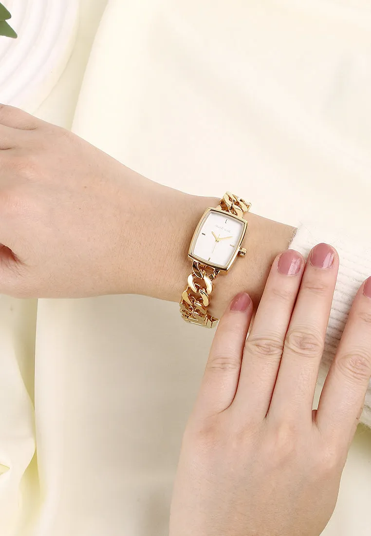 Kayla Gold Stainless Steel Analog Watch (Gold)