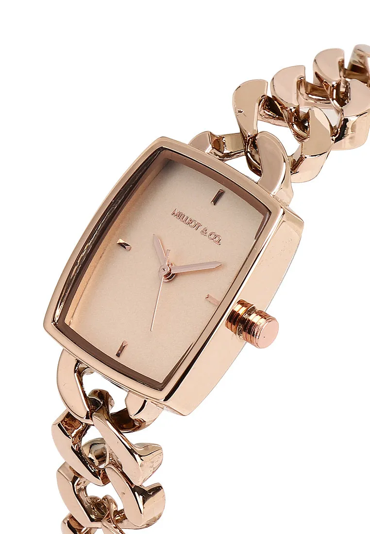 Kayla Rose Gold Stainless Steel Analog Watch (Salmon)