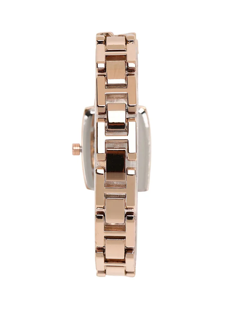 Kayla Rose Gold Stainless Steel Analog Watch (Salmon)