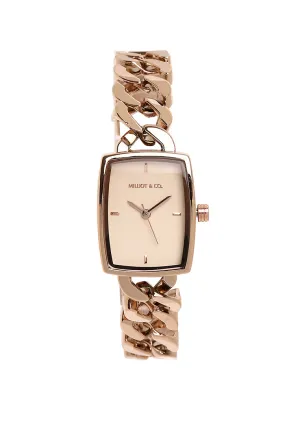 Kayla Rose Gold Stainless Steel Analog Watch (Salmon)