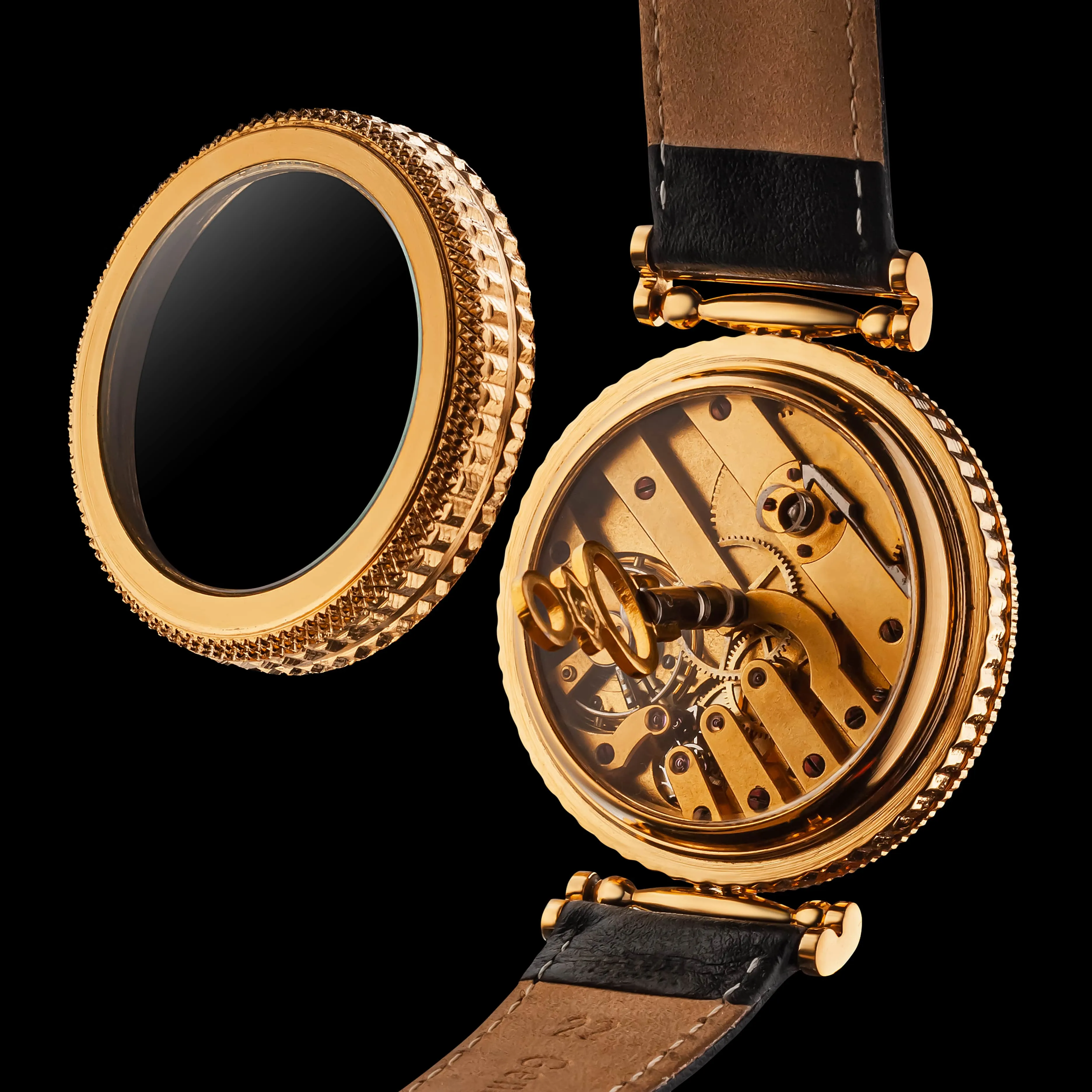 KEY WIND Men's Wristwatch Vintage ROGER & Co., GENEVA Mechanical Movement