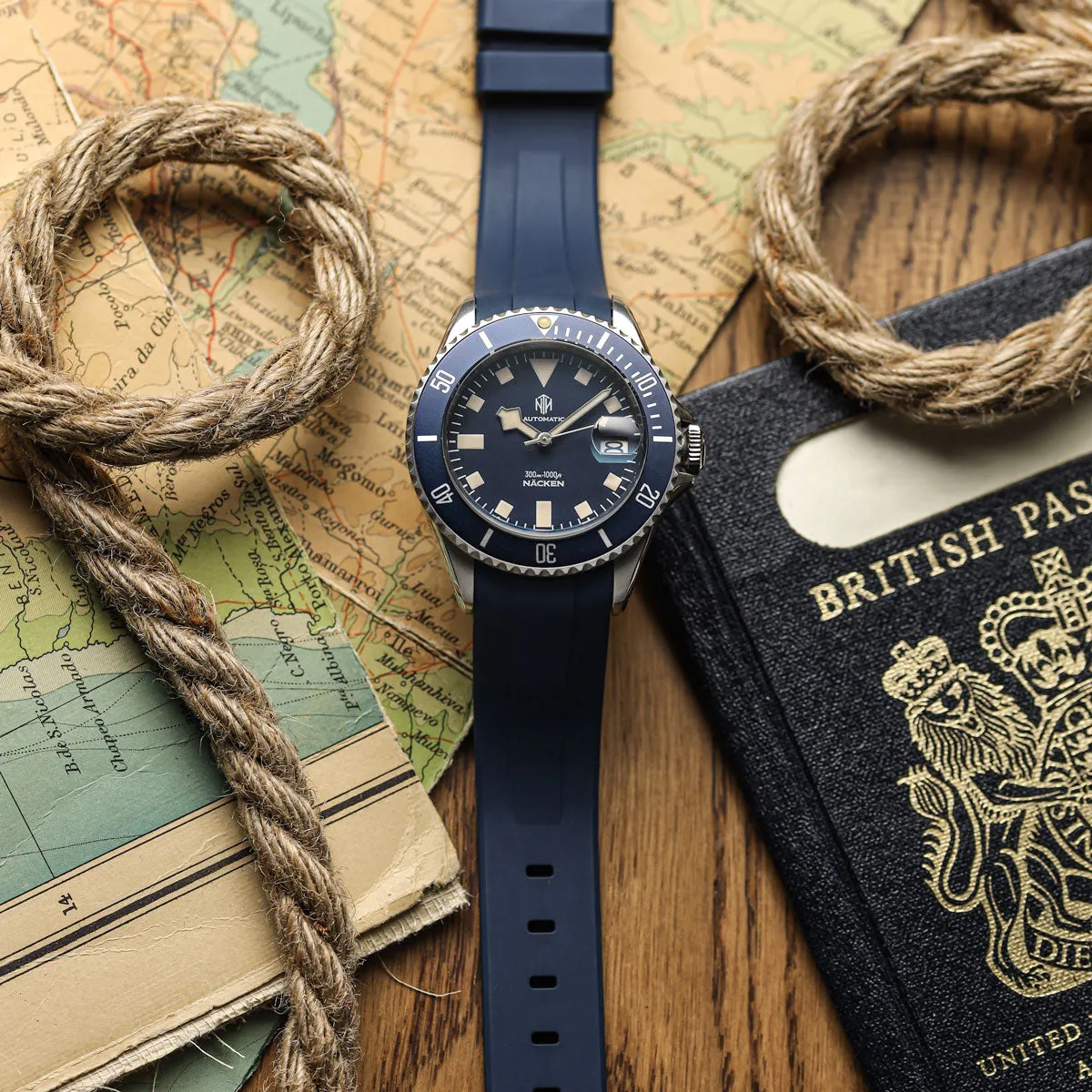 Kingsand ZULUDIVER Rubber Watch Strap - Abyss Black