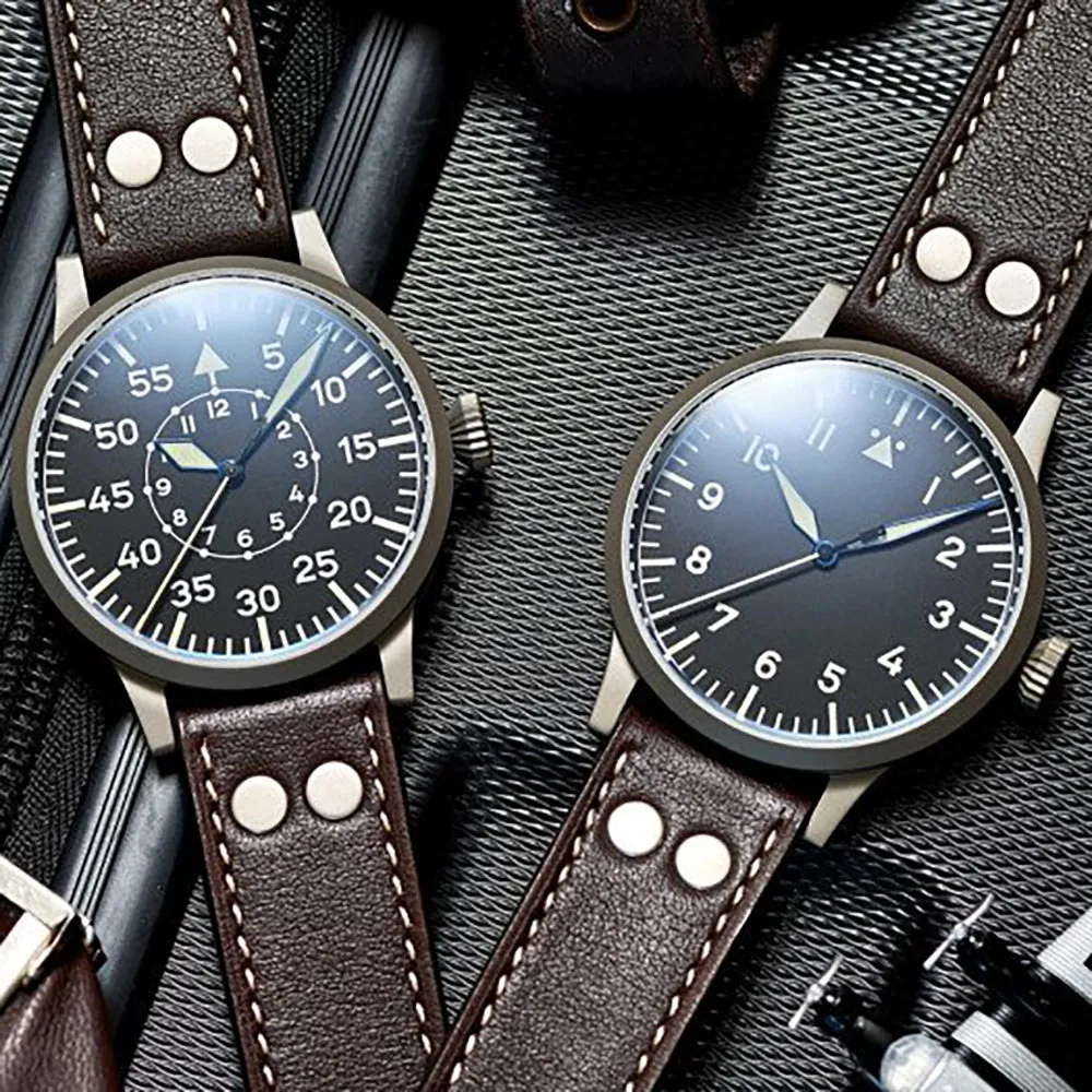 LACO PILOT WATCH ORIGINAL LEIPZIG 42 MM HANDWINDING