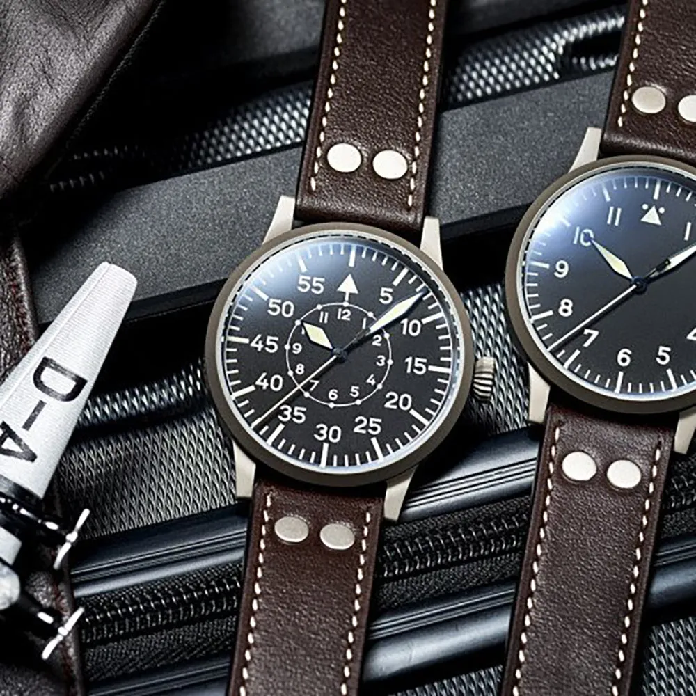 LACO PILOT WATCH ORIGINAL LEIPZIG 42 MM HANDWINDING
