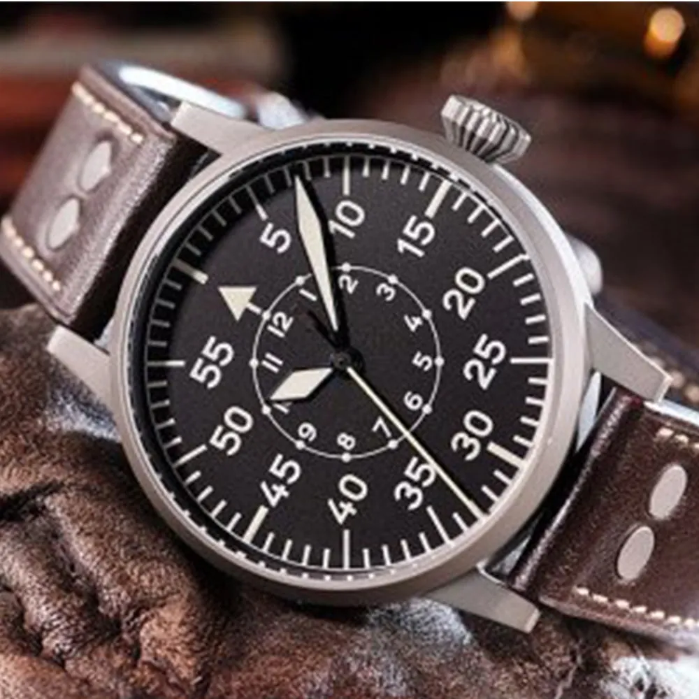 LACO PILOT WATCH ORIGINAL LEIPZIG 42 MM HANDWINDING