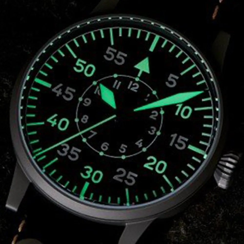 LACO PILOT WATCH ORIGINAL LEIPZIG 42 MM HANDWINDING