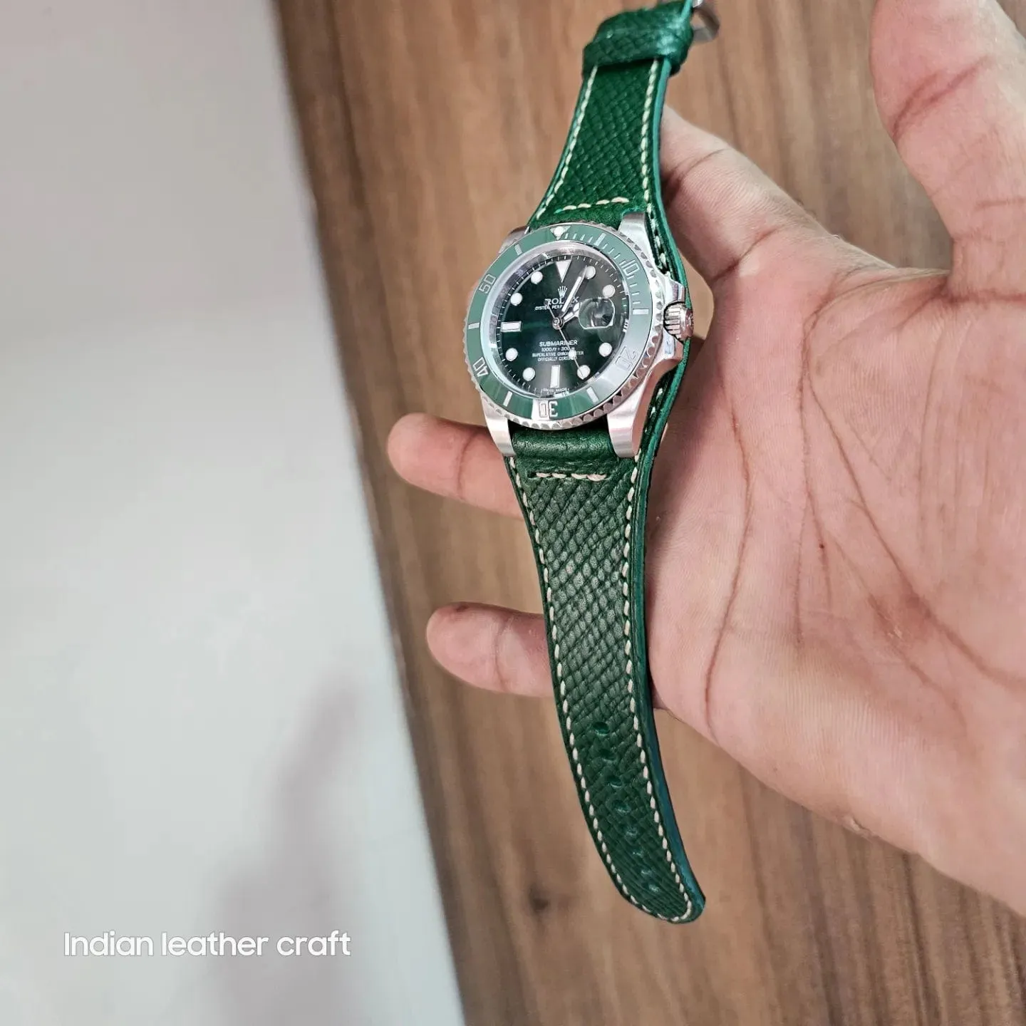 Leather watch strap for Rolex