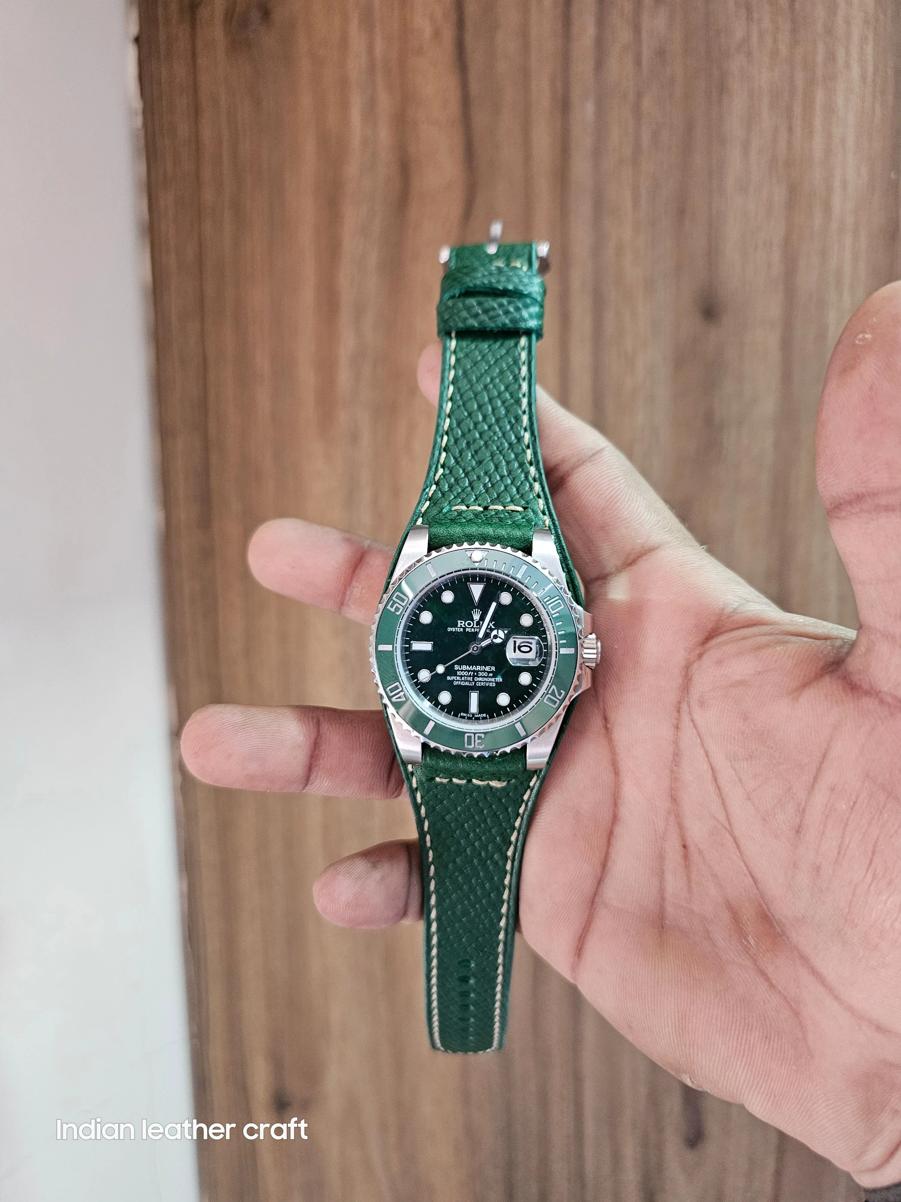 Leather watch strap for Rolex