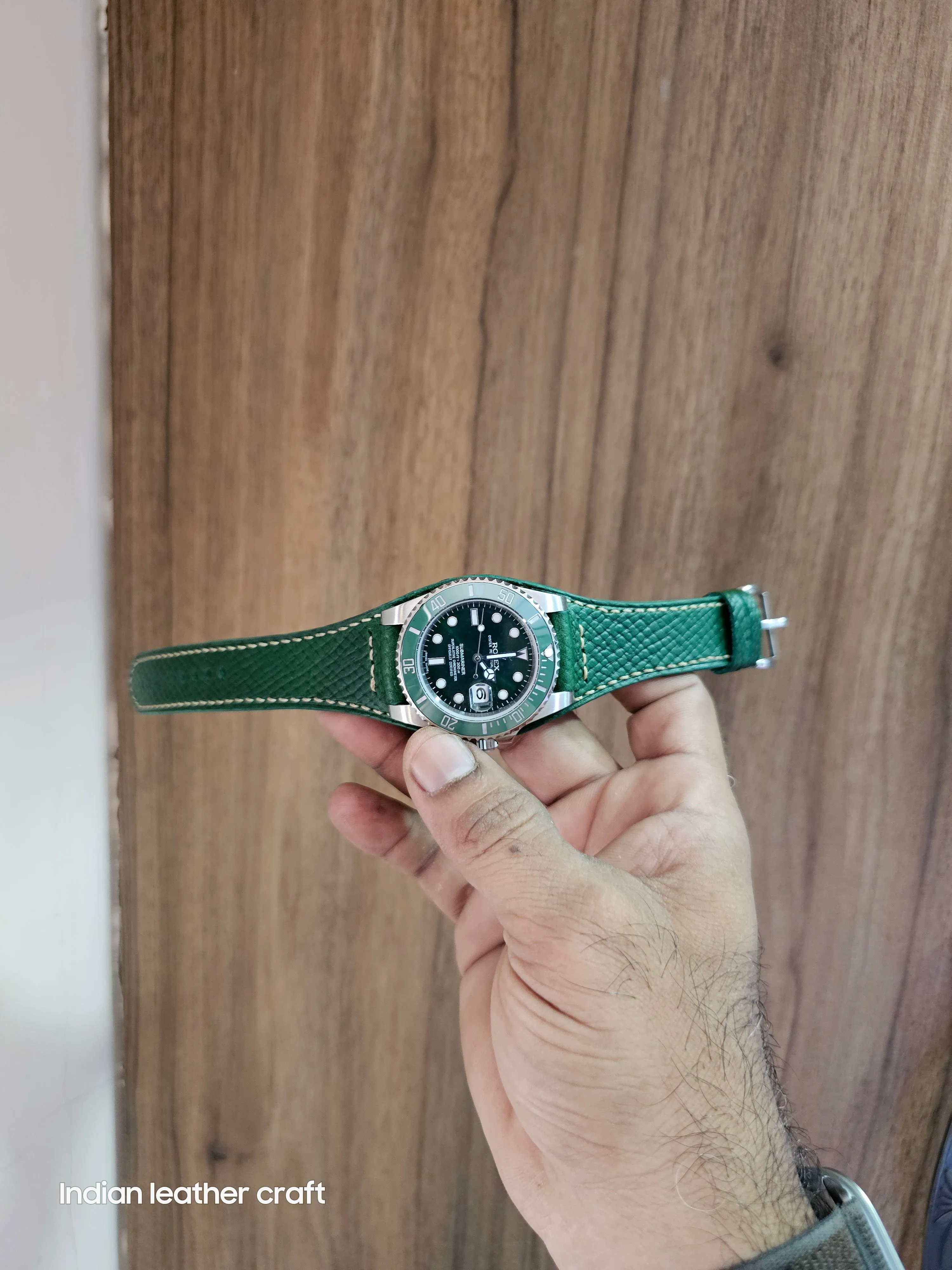 Leather watch strap for Rolex