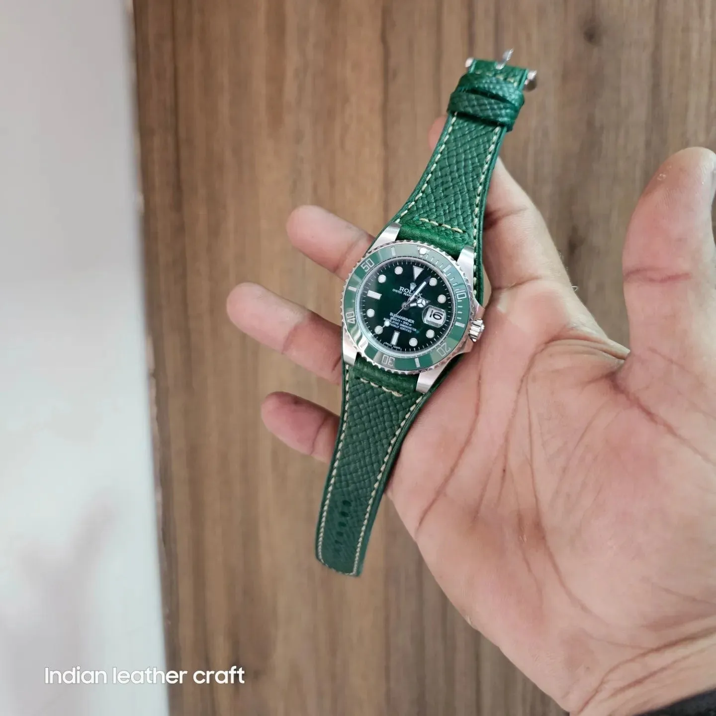 Leather watch strap for Rolex