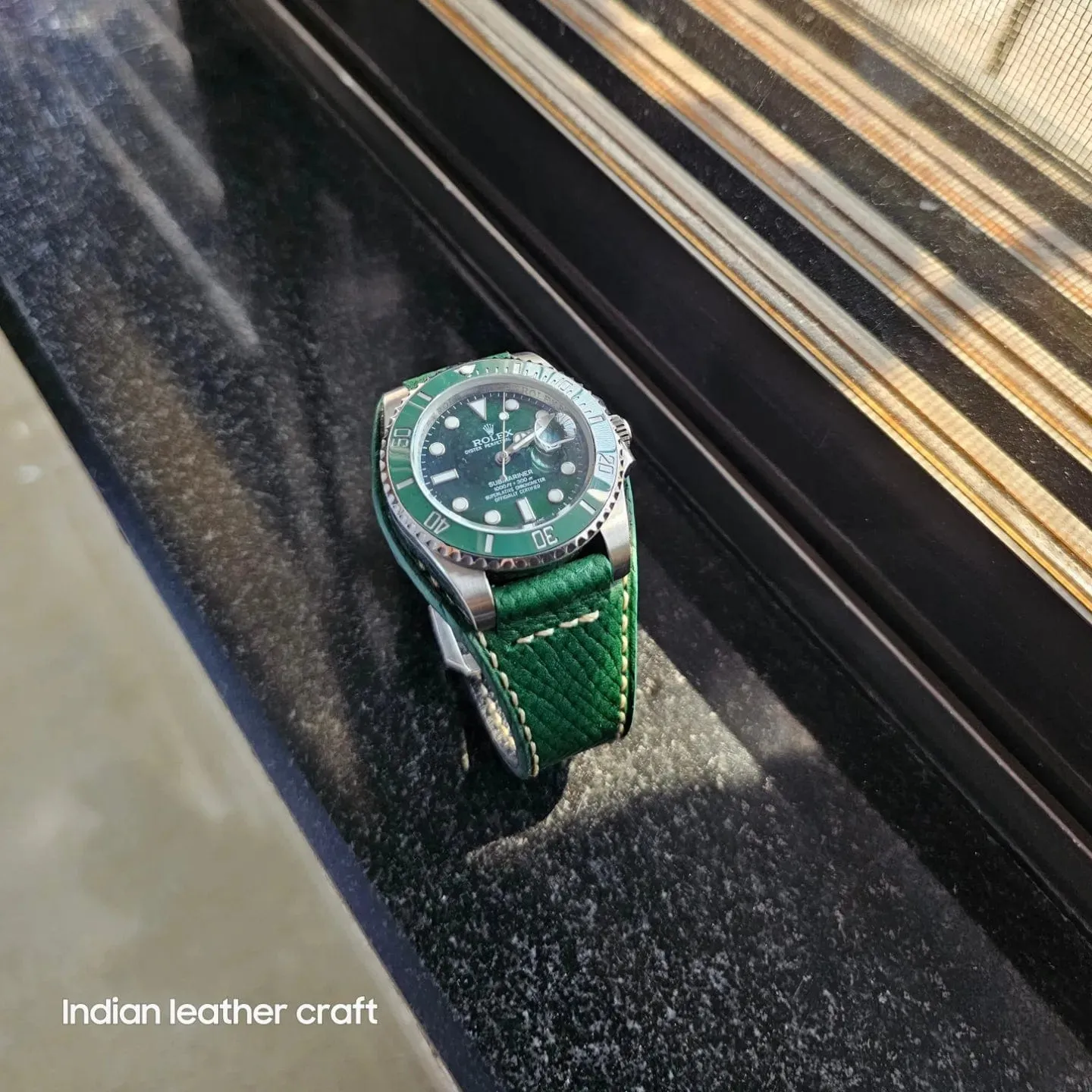 Leather watch strap for Rolex