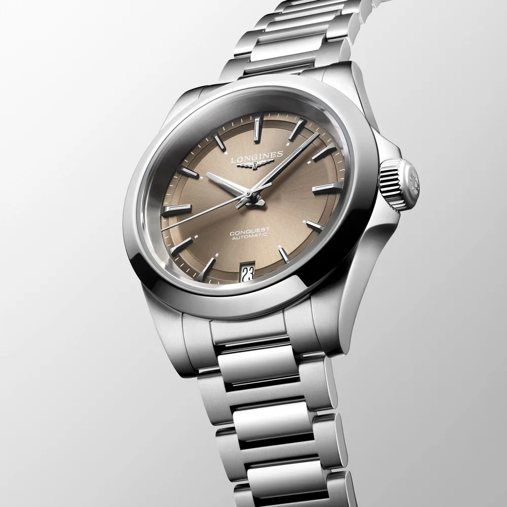 Longines Conquest 34mm Brown Dial Automatic Ladies Watch L3.430.4.62.6