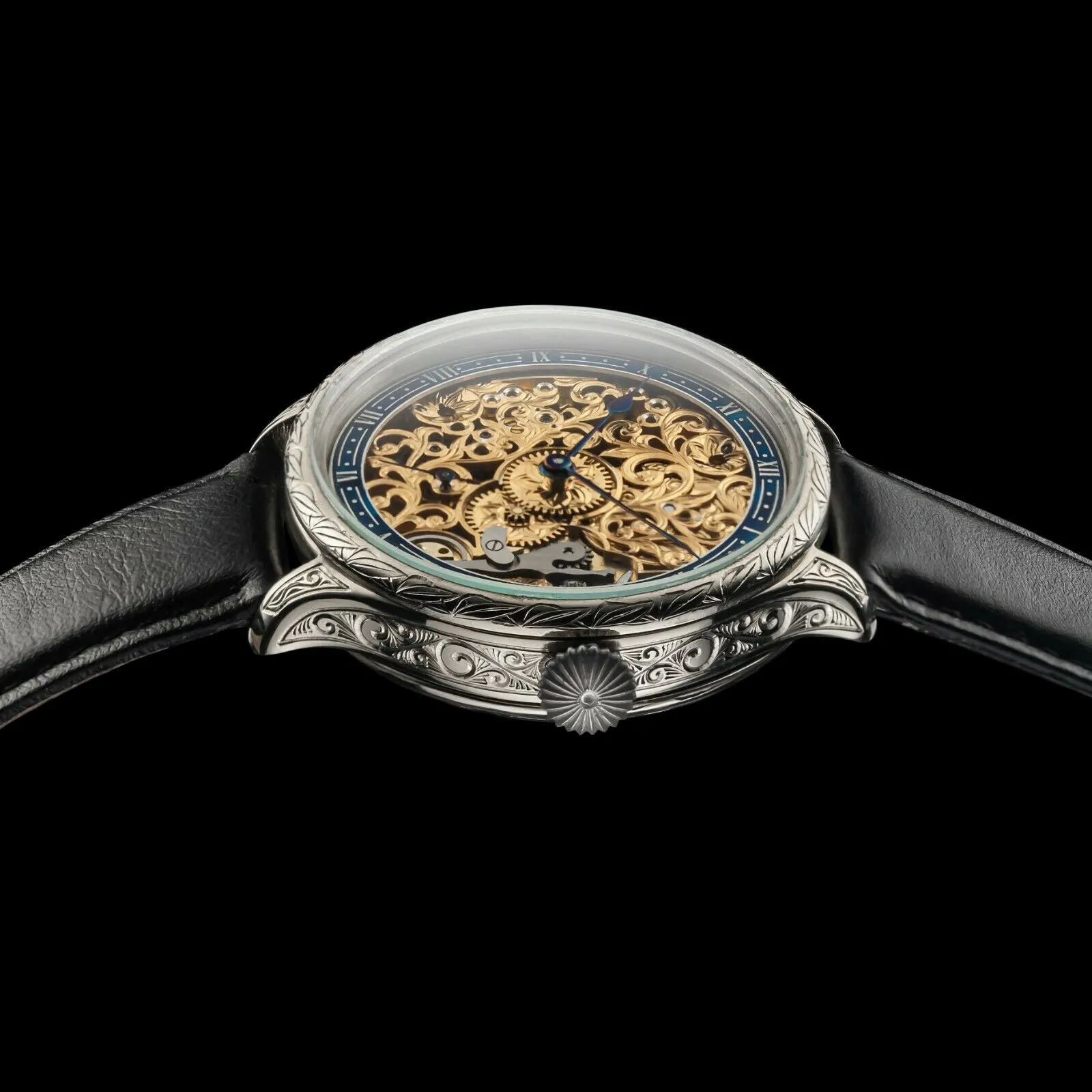 L'ÉTOILE Men's Artisan Skeletonized Wristwatch 1914 Vintage Mechanical Movement