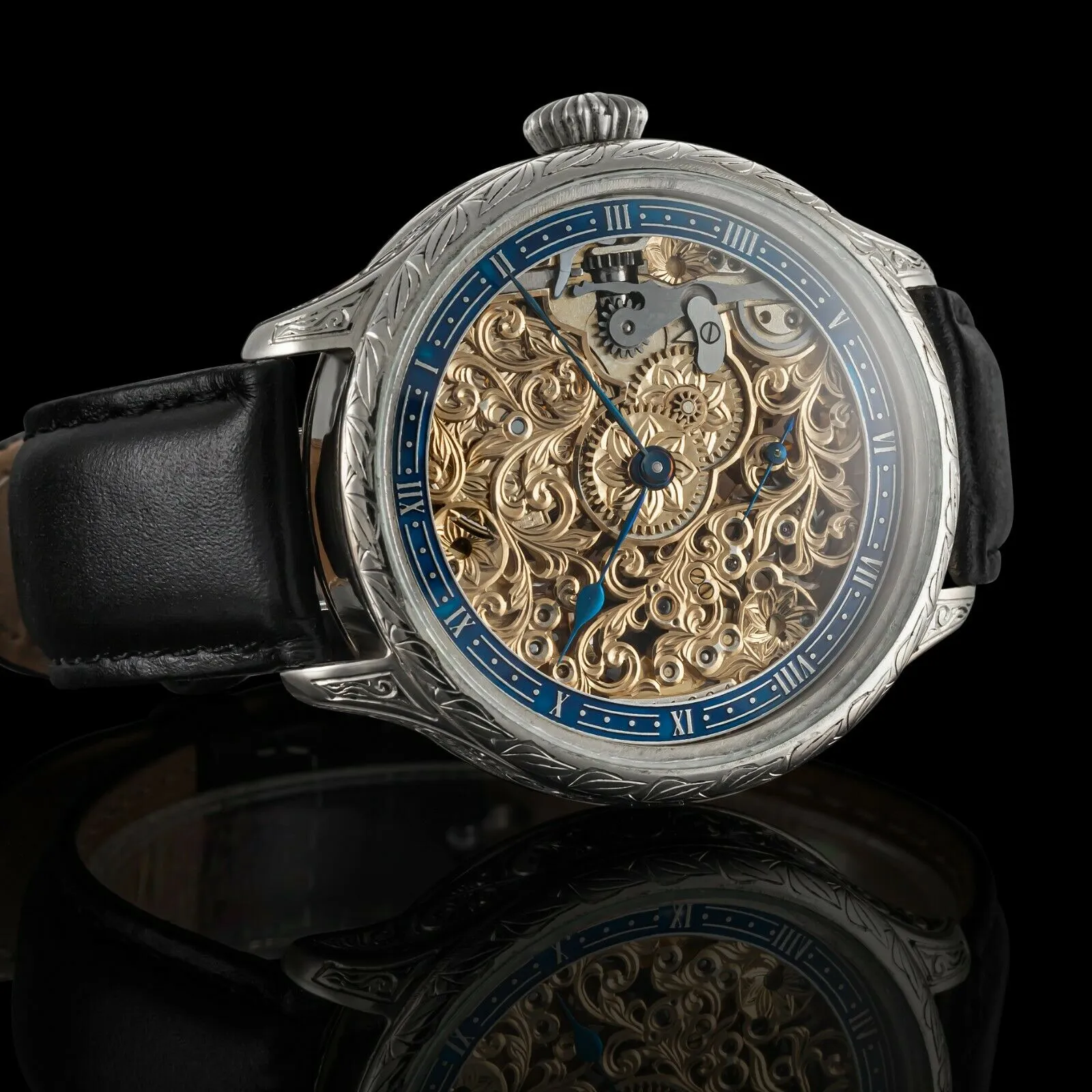 L'ÉTOILE Men's Artisan Skeletonized Wristwatch 1914 Vintage Mechanical Movement