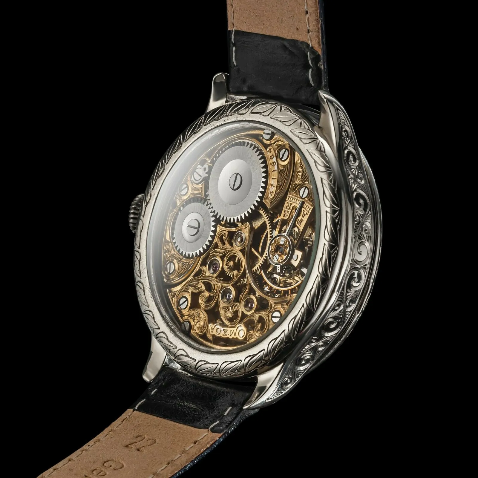 L'ÉTOILE Men's Artisan Skeletonized Wristwatch 1914 Vintage Mechanical Movement