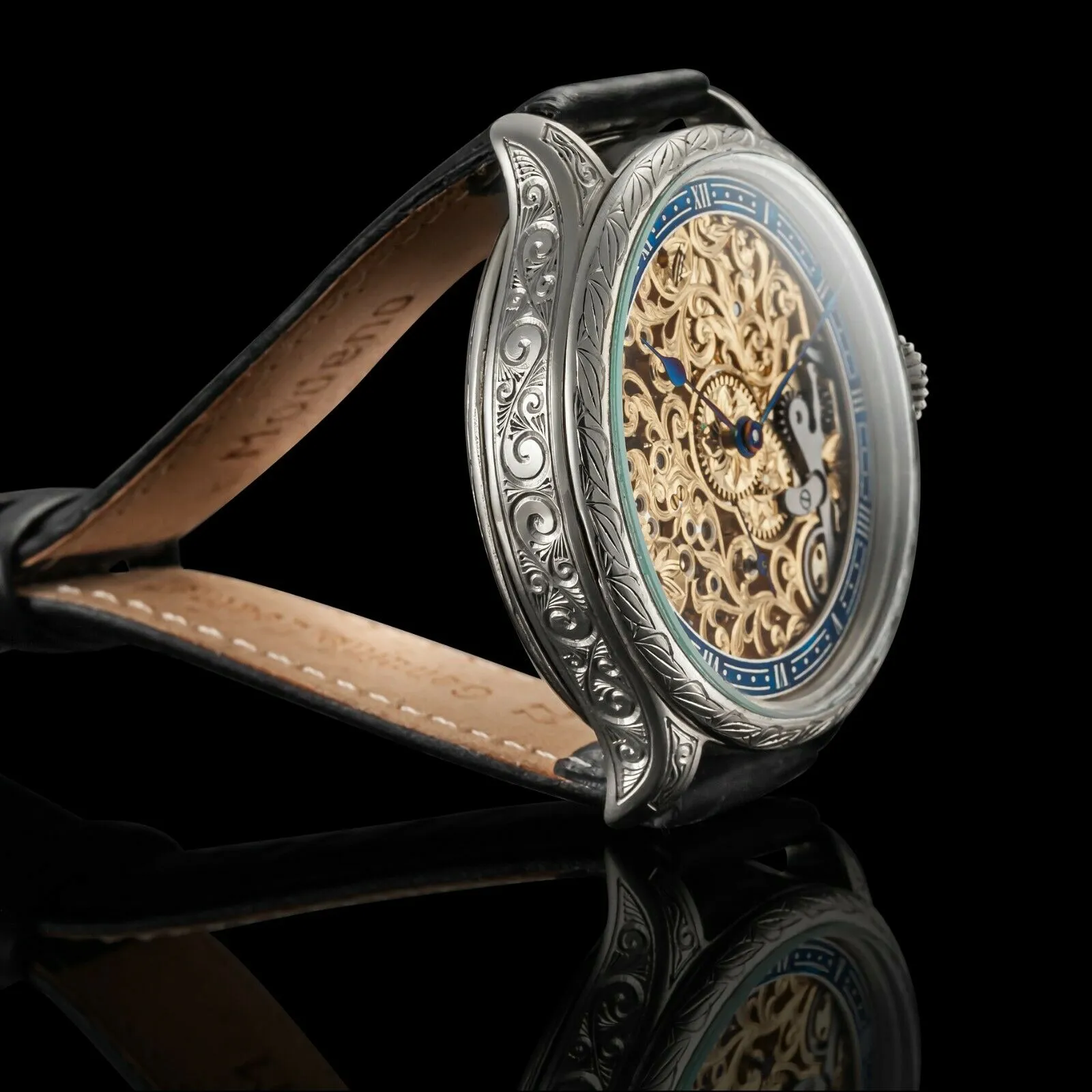 L'ÉTOILE Men's Artisan Skeletonized Wristwatch 1914 Vintage Mechanical Movement