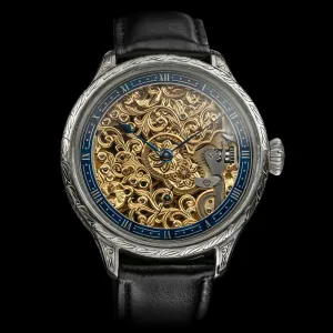 L'ÉTOILE Men's Artisan Skeletonized Wristwatch 1914 Vintage Mechanical Movement