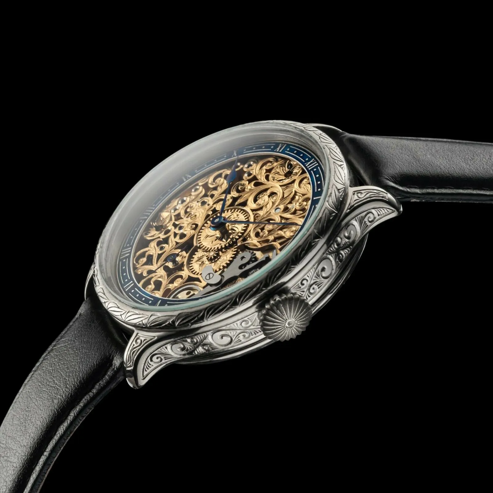 L'ÉTOILE Men's Artisan Skeletonized Wristwatch 1914 Vintage Mechanical Movement