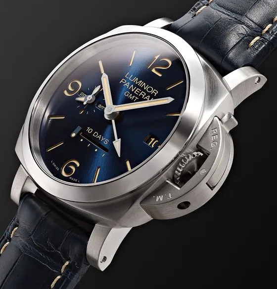Luminor 1950 10 Days GMT Automatic 44mm Stainless Steel and Alligator Watch