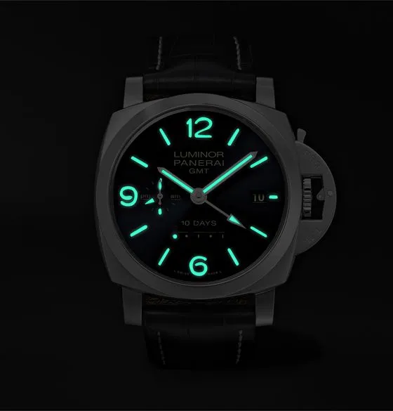 Luminor 1950 10 Days GMT Automatic 44mm Stainless Steel and Alligator Watch