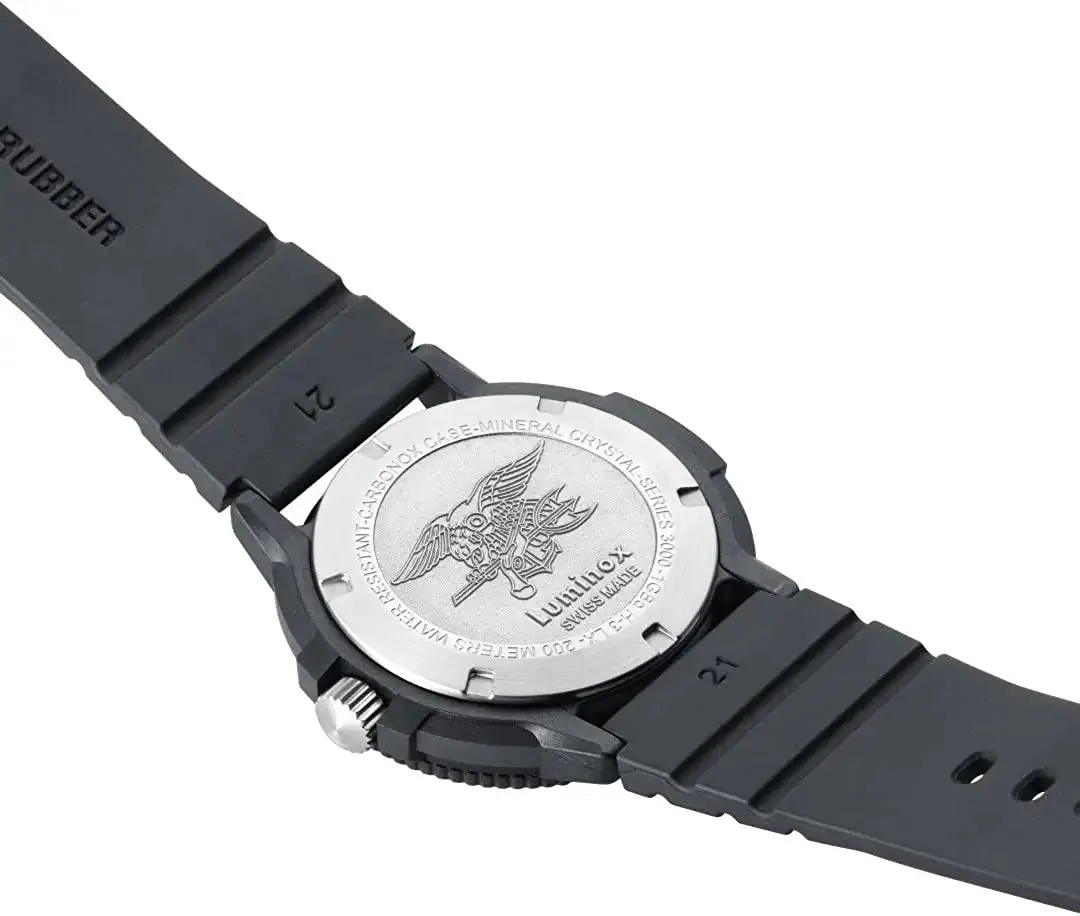 Luminox Men's Navy Seal 3000 EVO Series 43mm Analog Black Old Radium Dive Watch