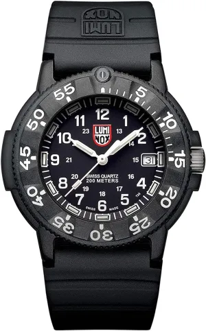 Luminox Men's Navy Seal 3000 EVO Series 43mm Analog Black Old Radium Dive Watch