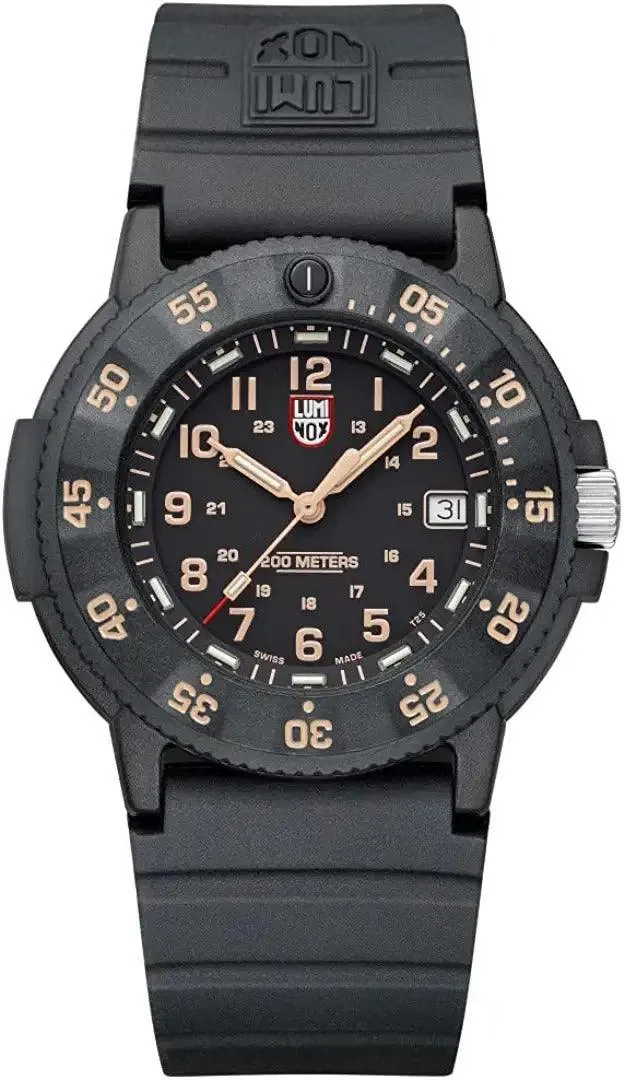Luminox Men's Navy Seal 3000 EVO Series 43mm Analog Black Old Radium Dive Watch