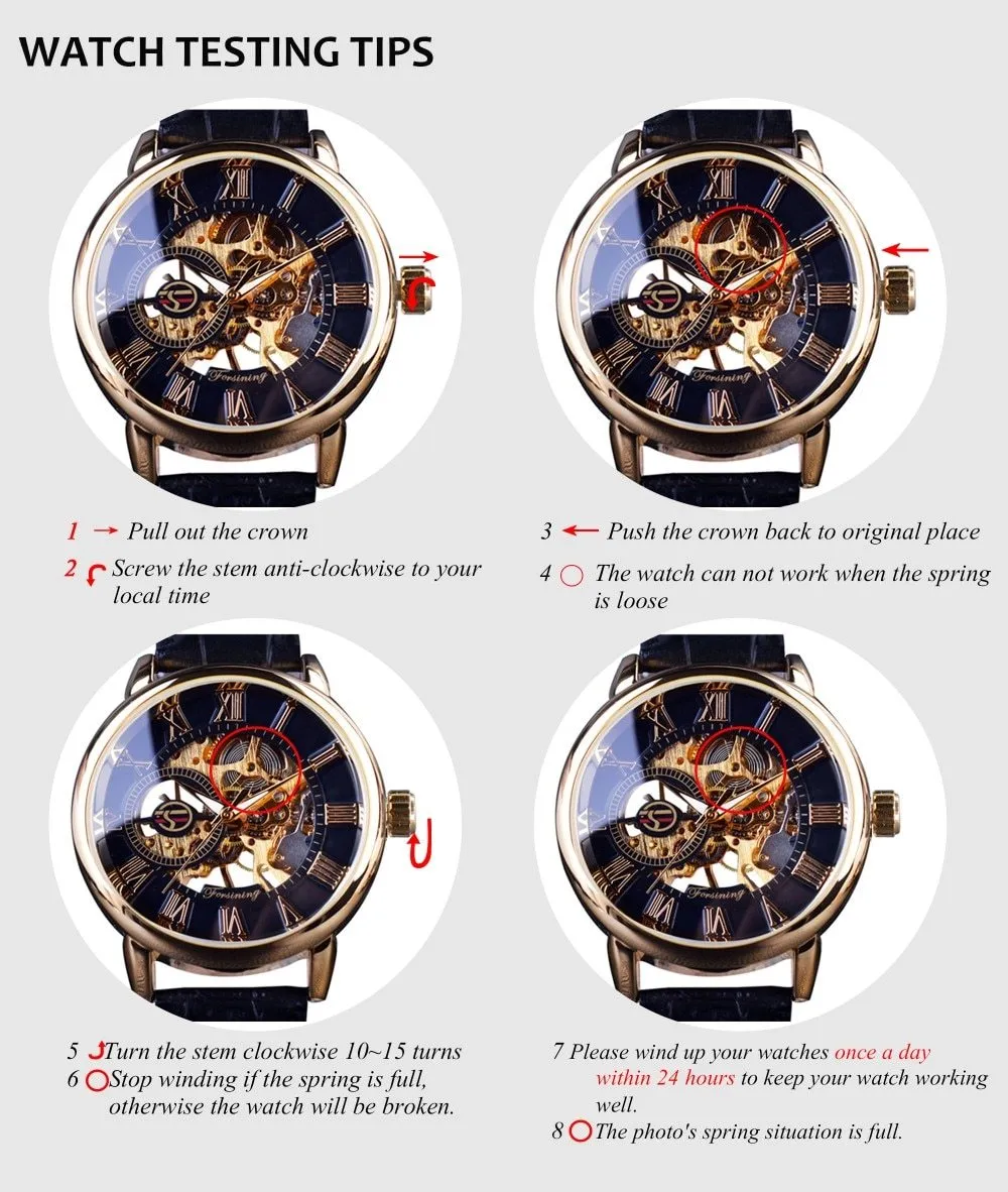 Luxury Ladies Diamond Display White Skeleton Transparent Case Watches