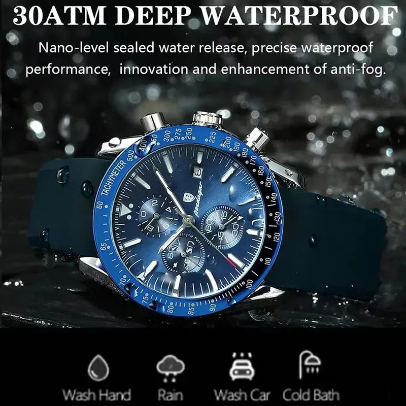 Luxury Men's Watches Silicone Strap