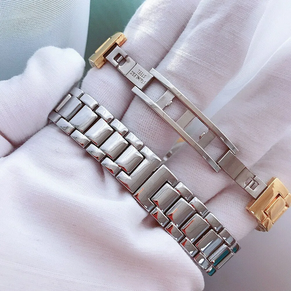 Luxury Women's Crystal Diamonds Decor Stainless Steel Dress Wristwatch