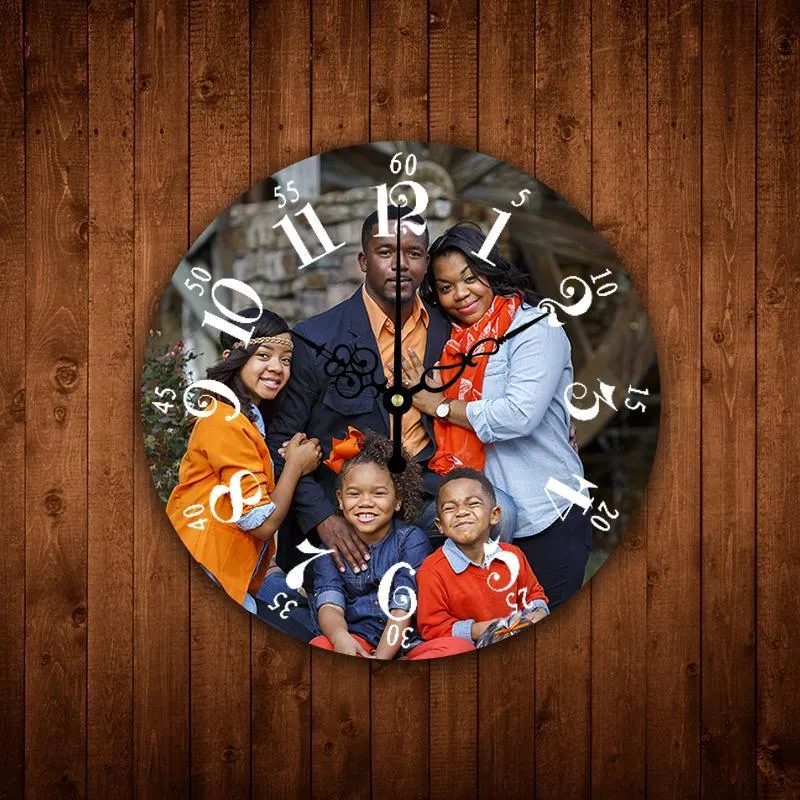 Meaningful Custom Photo Wall Clock Keepsake Gift Artistic Numbers