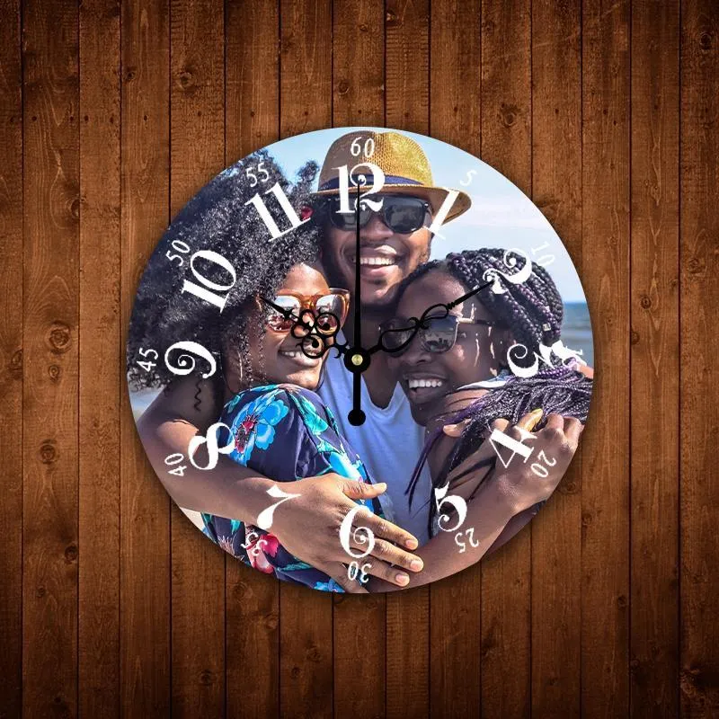 Meaningful Custom Photo Wall Clock Keepsake Gift Artistic Numbers