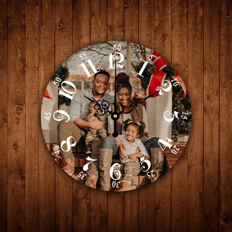 Meaningful Custom Photo Wall Clock Keepsake Gift Artistic Numbers