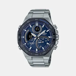 Men's Blue Analog-Digital Stainless Steel Watch EX555