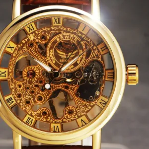 Men's Skeleton Vintage Dress Watches  - Hand Wind