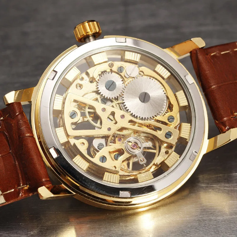 Men's Skeleton Vintage Dress Watches  - Hand Wind
