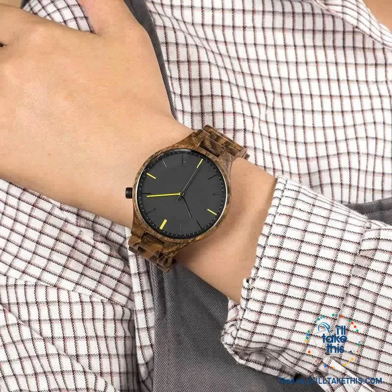 Minimalist Wooden Watches, Quartz Wood Bamboo Wristwatches - Limited Edition
