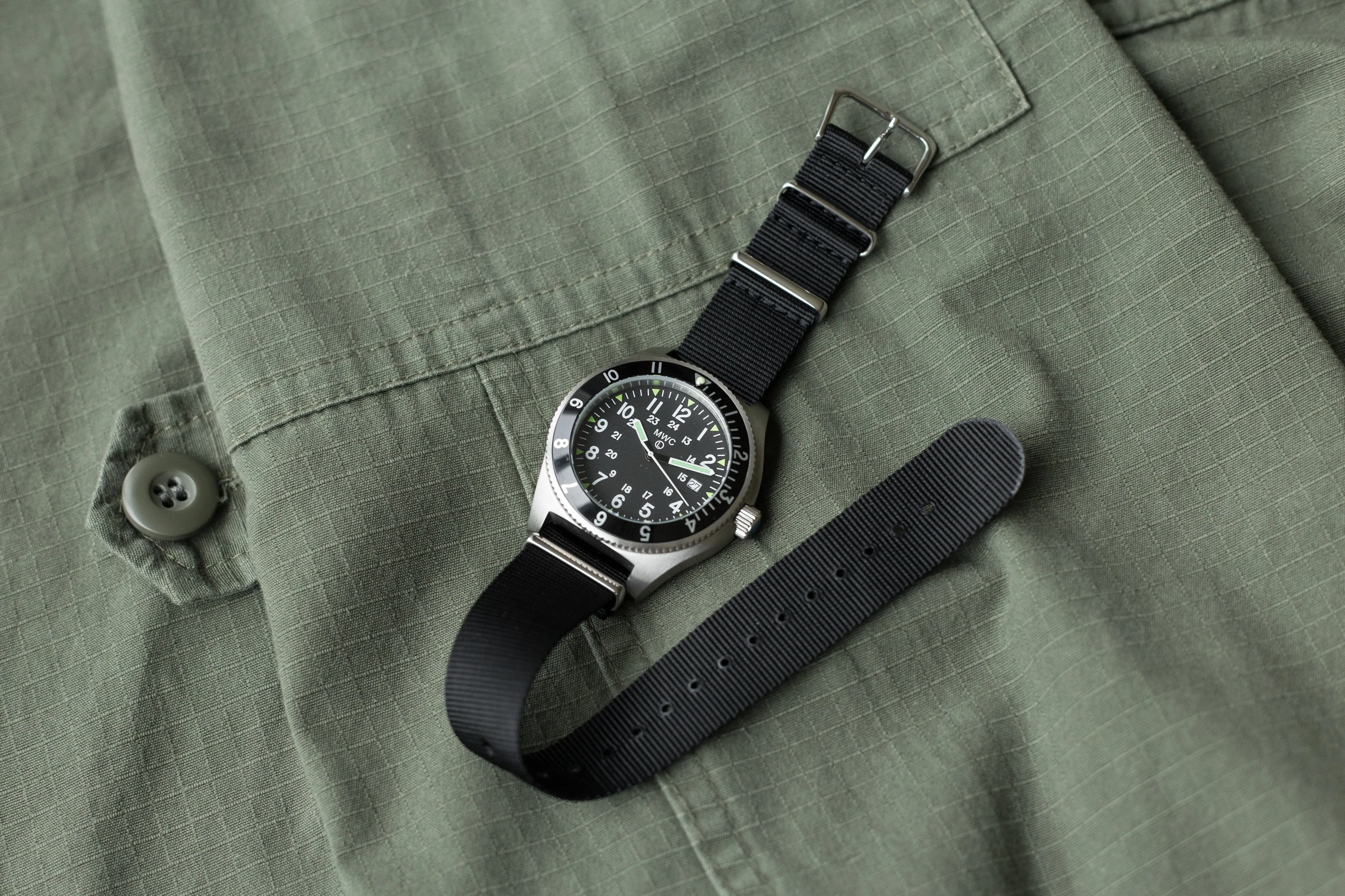 MWC 300m Water Resistant Stainless Steel Tritium GTLS Navigator Watch