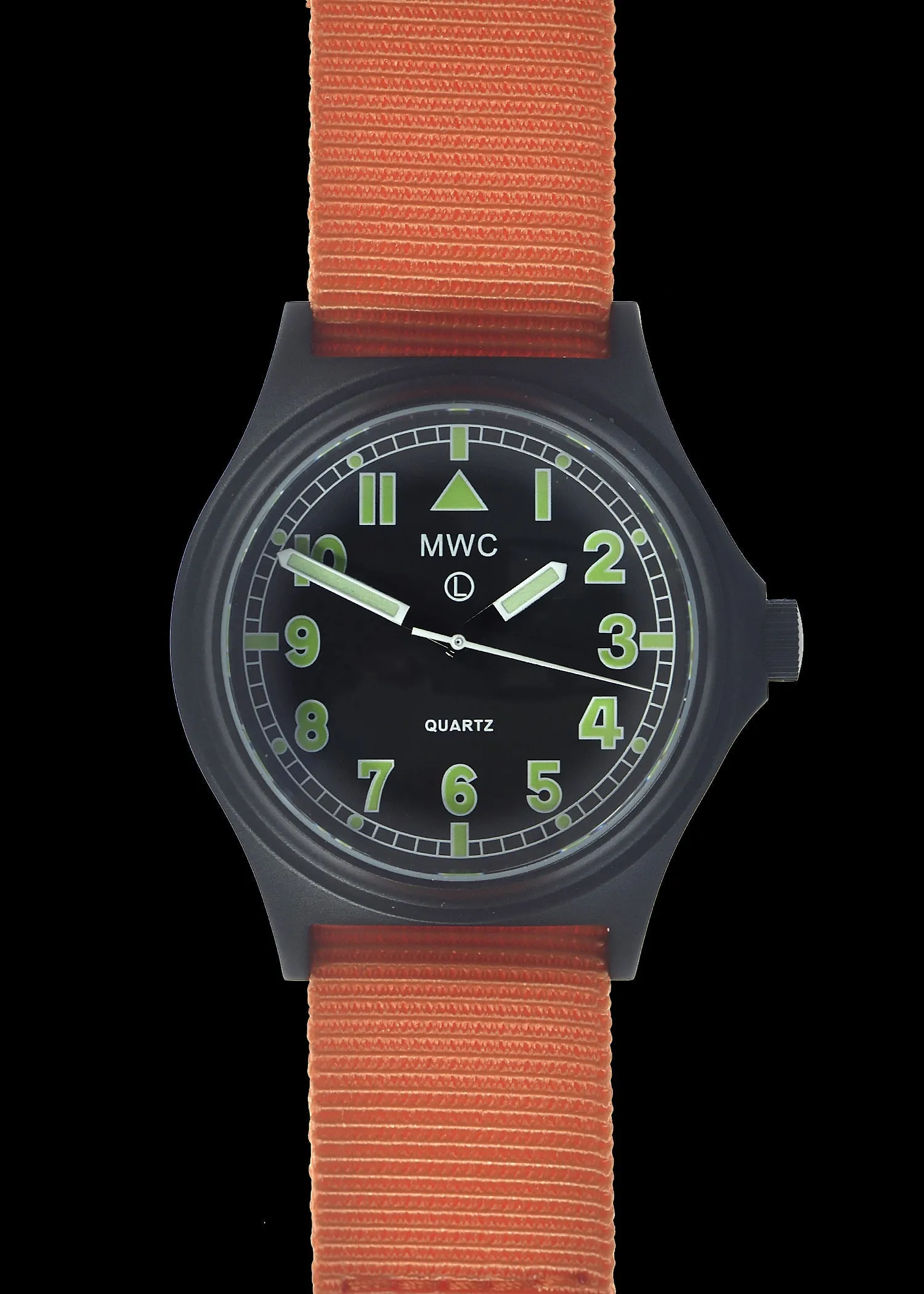 MWC G10 100m / 330ft Water resistant Search and Rescue (SAR) Black PVD Steel Military Watch with Sapphire Crystal - NATO Stock Number: NSN 6645-99-493-1283