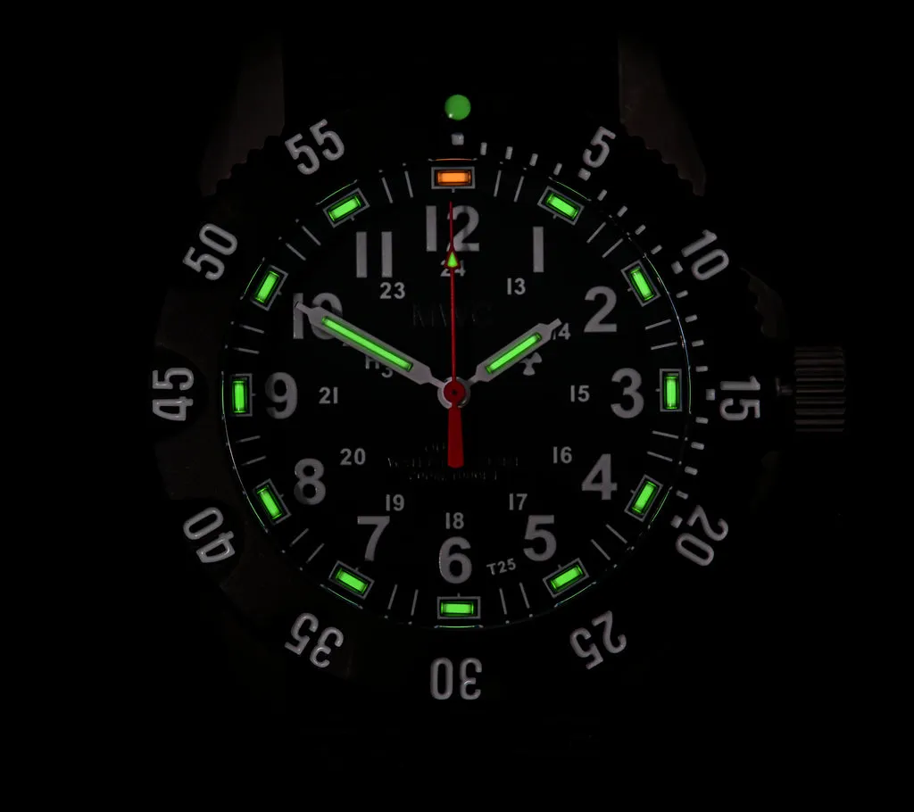 MWC P656 2023 Model Titanium Tactical Series Watch with Subdued Dial, GTLS Tritium and Ten Year Battery Life (Date Version)