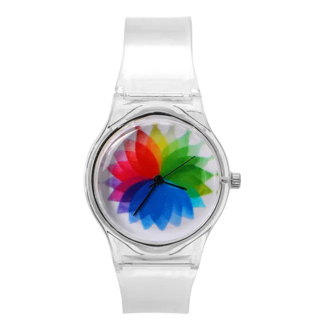 Novelty Watches Cartoon 13 Styles in a Sport Watch with Transparent Plastic Band for Boy or Girl