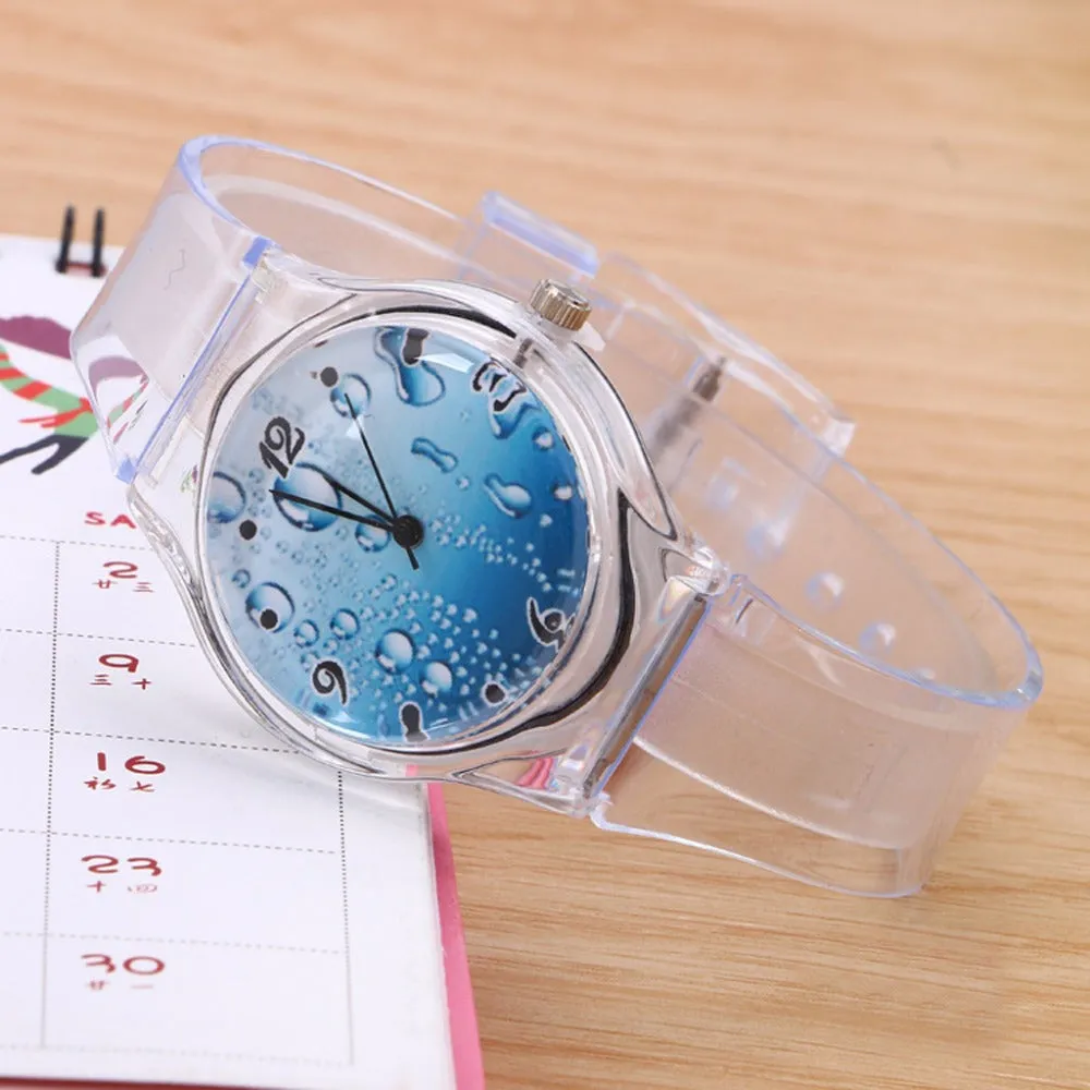 Novelty Watches Cartoon 13 Styles in a Sport Watch with Transparent Plastic Band for Boy or Girl