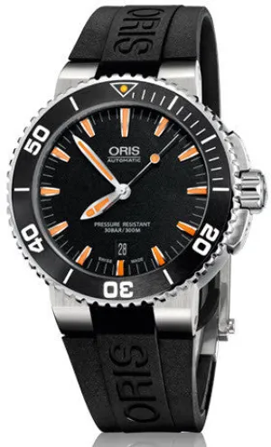 ORS Watch Aquis Date Dark Black Rubber