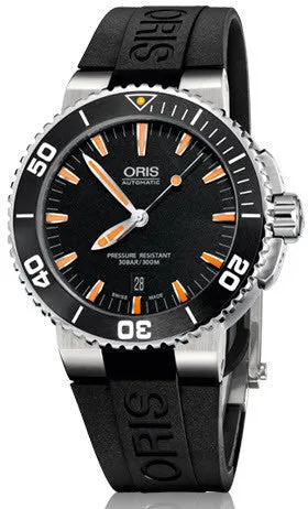 ORS Watch Aquis Date Dark Black Rubber