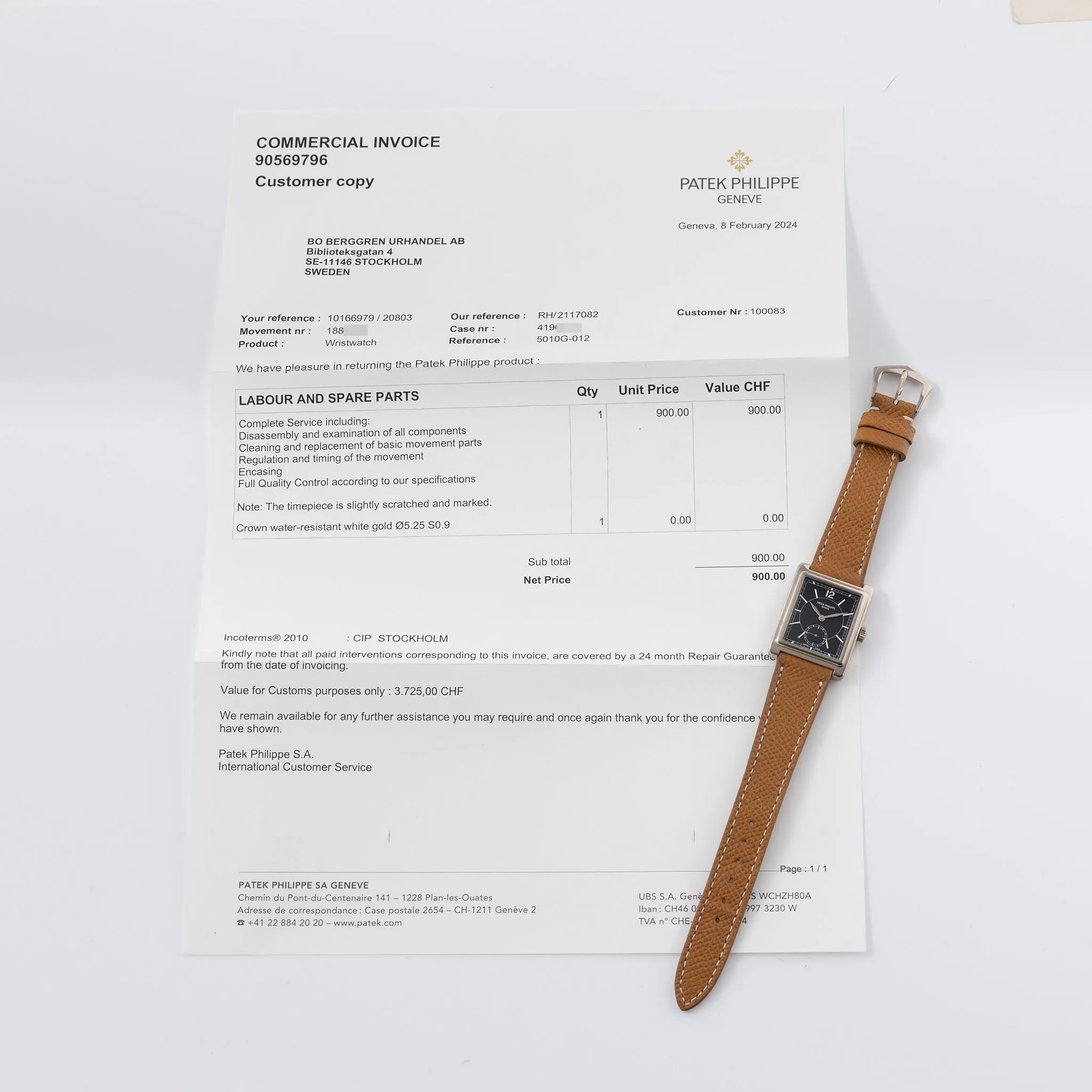Patek Philippe Gondolo 5010G  black dial with original box and certificate of origine